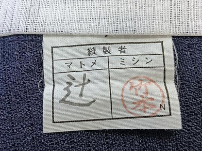 平和屋着物＊夏物　小紋　絽縮緬　鶴　洗える着物　CABL7037xi