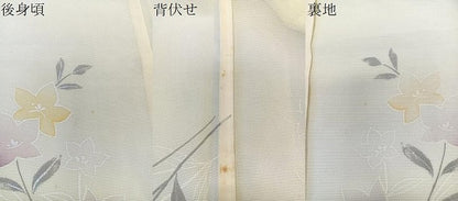 平和屋着物＊夏物　小紋　絽　草花文　洗える着物　CABL7038xi