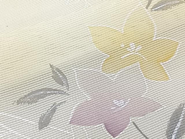 平和屋着物＊夏物　小紋　絽　草花文　洗える着物　CABL7038xi