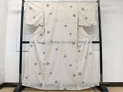 平和屋着物＊夏物　小紋　紗　鈴　洗える着物　未使用　CABL7039xi