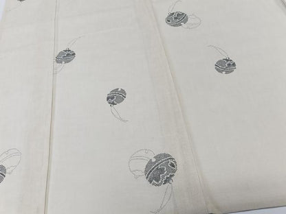平和屋着物＊夏物　小紋　紗　鈴　洗える着物　未使用　CABL7039xi