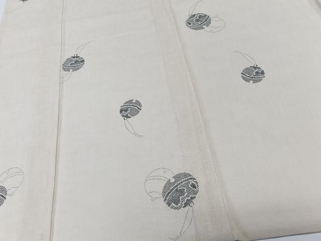 平和屋着物＊夏物　小紋　紗　鈴　洗える着物　未使用　CABL7039xi