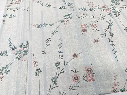 平和屋着物＊夏物　小紋　絽　草花文　洗える着物　CABL7042xi