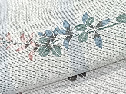 平和屋着物＊夏物　小紋　絽　草花文　洗える着物　CABL7042xi