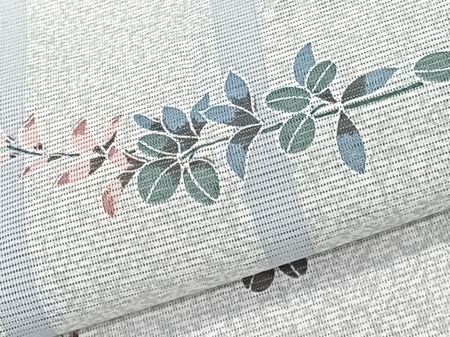 平和屋着物＊夏物　小紋　絽　草花文　洗える着物　CABL7042xi