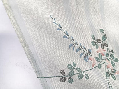 平和屋着物＊夏物　小紋　絽　草花文　洗える着物　CABL7042xi