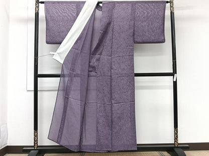 平和屋着物＊夏物　小紋　絽　草花文　洗える着物　CABL7046xi