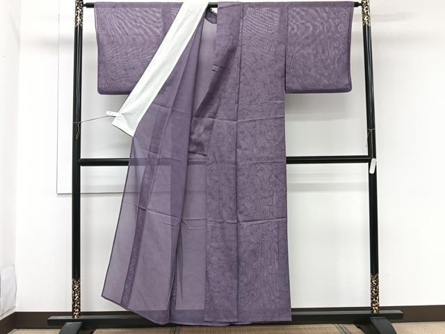 平和屋着物＊夏物　小紋　絽　草花文　洗える着物　CABL7046xi