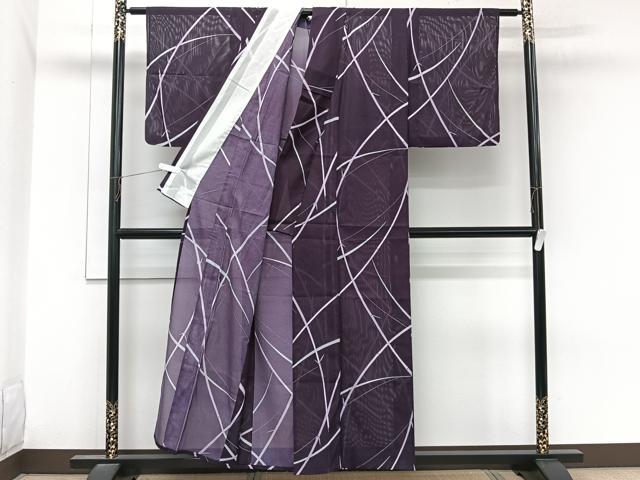 平和屋着物＊夏物　小紋　絽　笹文　洗える着物　CABL7048xi