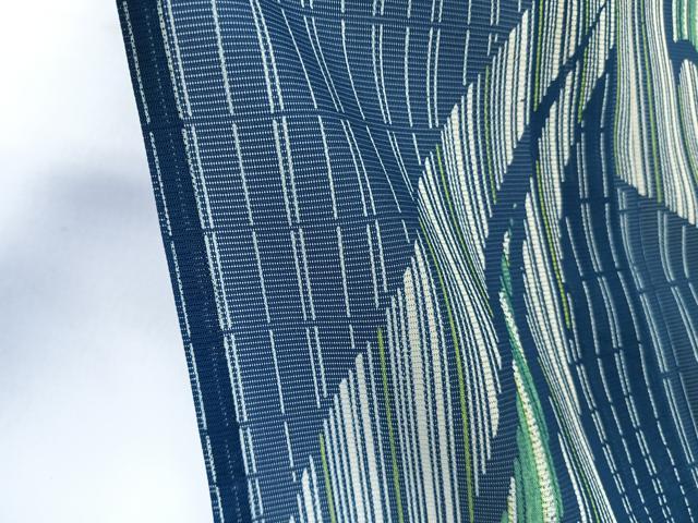 平和屋着物＊夏物　小紋　絽　抽象文　洗える着物　CABL7053xi