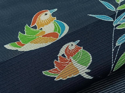 平和屋着物＊夏物　小紋　絽　鴛鴦文　洗える着物　CABL7054xi