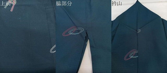 平和屋着物＊夏物　小紋　絽縮緬　吉祥文　洗える着物　CABL7068xi