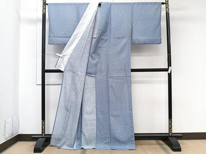平和屋着物＊夏物　小紋　紗　こぼれ松葉　洗える着物　CABL7075xi