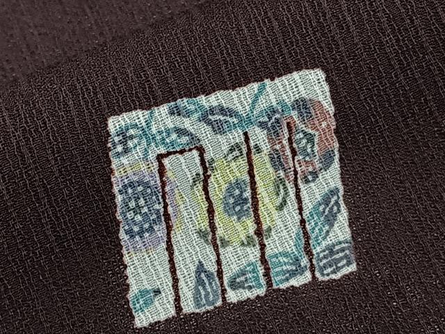 平和屋着物＊夏物　小紋　紗　源氏香花文　洗える着物　CABL7078xi