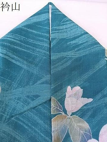 平和屋着物＊夏物　小紋　紗　草花文　洗える着物　CABL7087xi