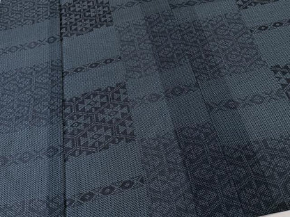 平和屋着物＊夏物　小紋　紗　色紙亀甲文様　さんび謹製　証紙付き　洗える着物　CABL7088xi