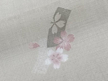 平和屋着物＊夏物　小紋　紗　舞桜文　洗える着物　未使用　CABL7089xi