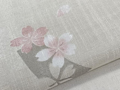 平和屋着物＊夏物　小紋　紗　舞桜文　洗える着物　未使用　CABL7089xi