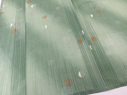 平和屋着物＊夏物　小紋　紗　水玉文　洗える着物　CABL7102xi