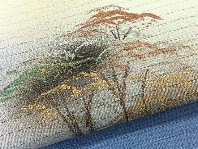 平和屋着物＊夏物　訪問着　絽　風景文　金銀彩　洗える着物　CABL7118xi