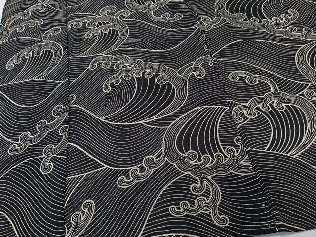 平和屋着物＊夏物　小紋　絽　立波文　正絹　逸品　CABL7139xi