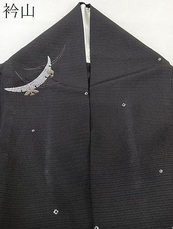 平和屋着物＊夏物　小紋　絽　雪輪フクロウ　金彩　正絹　逸品　CABL7146xi