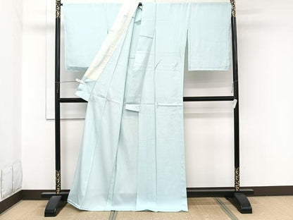 平和屋着物＊夏物　色無地　絽　水色　正絹　逸品　未使用　CABL7191xi
