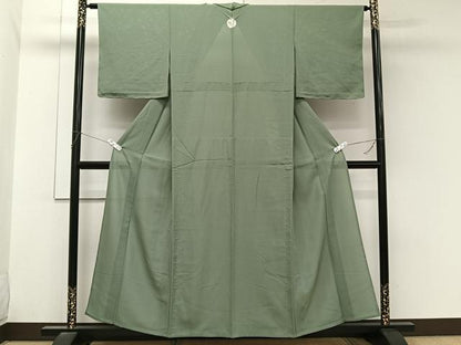 平和屋着物＊夏物　色無地　絽　青鈍色　正絹　逸品　未使用　CABL7197xi