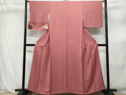 平和屋着物■上質な色無地　冷泉布美子　流水織　薄紅色　反端付き　正絹　逸品　CABL7202fb