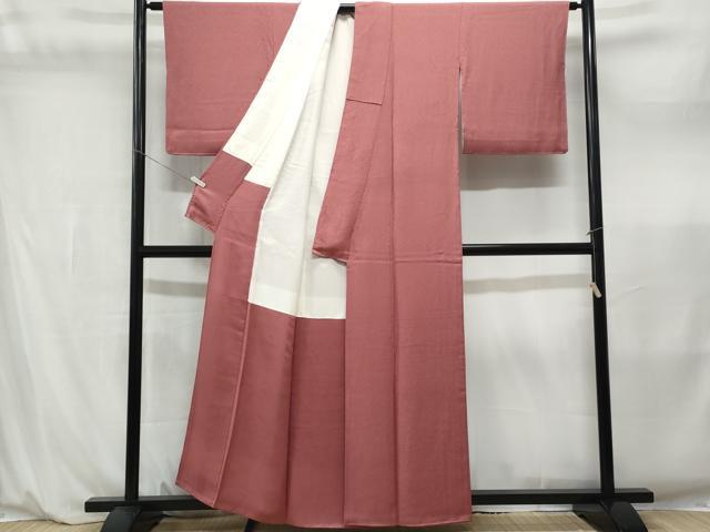 平和屋着物■上質な色無地　冷泉布美子　流水織　薄紅色　反端付き　正絹　逸品　CABL7202fb