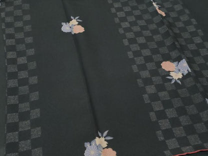 平和屋着物■小紋　草花文　洗える着物　CABL7205fb