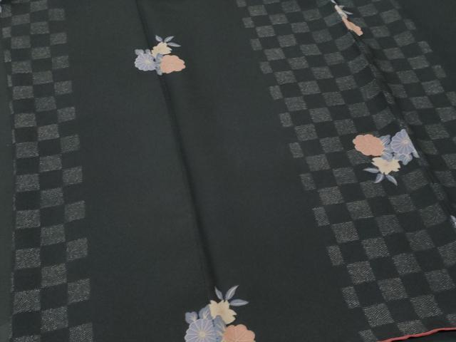 平和屋着物■小紋　草花文　洗える着物　CABL7205fb