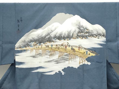 平和屋着物■男性　長襦袢　無双仕立て　廣重　洗える着物　CABL7209fb