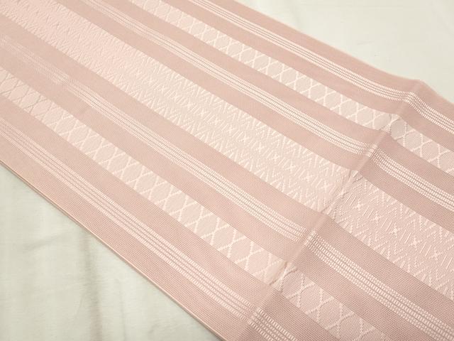 平和屋着物＊夏物　本場筑前博多織　八寸名古屋帯　紗献上　梅鼠色　正絹　逸品　CABL7212fb