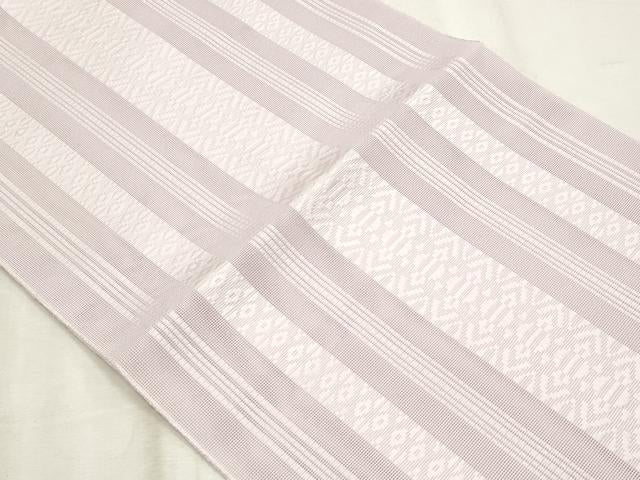 平和屋着物＊夏物　博多織　八寸名古屋帯　紗献上　淡紅藤色　CABL7214fb