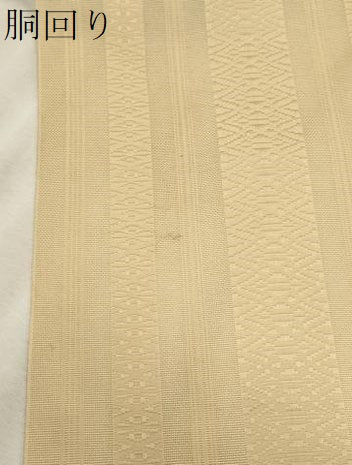 平和屋着物＊夏物　博多織　八寸名古屋帯　紗献上　白茶色　CABL7220fb