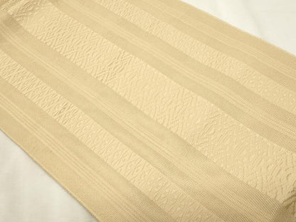 平和屋着物＊夏物　博多織　八寸名古屋帯　紗献上　白茶色　CABL7220fb