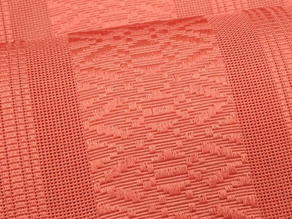 平和屋着物＊夏物　博多織　八寸名古屋帯　帯反物　紗献上　鉛丹色　CABL7231fb