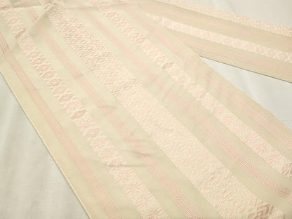 平和屋着物＊夏物　本場筑前博多織　八寸名古屋帯　紗献上　肌色　正絹　逸品　CABL7233fb