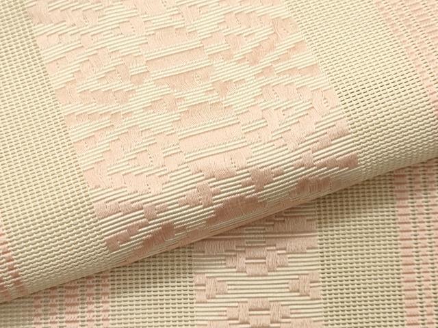 平和屋着物＊夏物　本場筑前博多織　八寸名古屋帯　紗献上　肌色　正絹　逸品　CABL7233fb