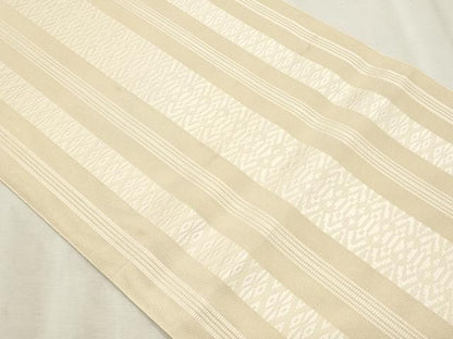 平和屋着物＊夏物　本場筑前博多織　八寸名古屋帯　薄卵色　正絹　逸品　CABL7234fb