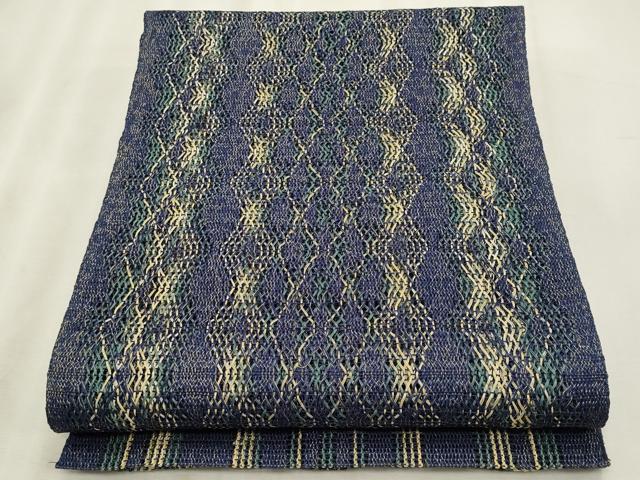 平和屋着物＊夏物　八寸名古屋帯　菱間道　金糸　正絹　逸品　CABL7242fb