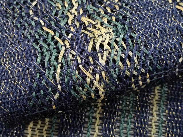 平和屋着物＊夏物　八寸名古屋帯　菱間道　金糸　正絹　逸品　CABL7242fb