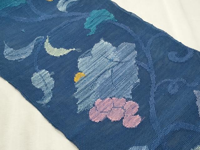 平和屋着物＊夏物　八寸名古屋帯　葡萄　正絹　逸品　CABL7243fb