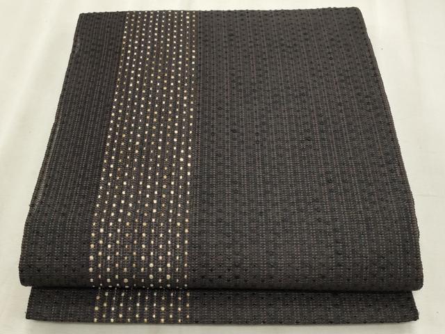 平和屋着物＊夏物　八寸名古屋帯　間道　正絹　逸品　CABL7244fb