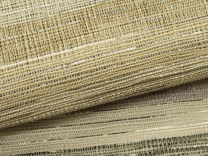 平和屋着物＊夏物　八寸名古屋帯　横段文　銀糸　正絹　逸品　CABL7245fb