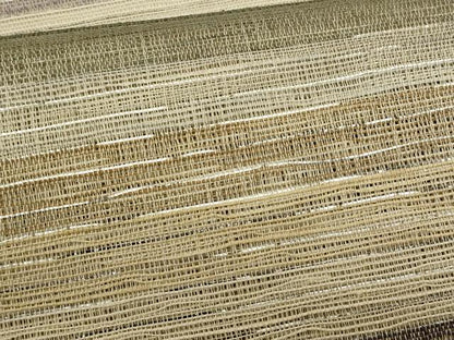 平和屋着物＊夏物　八寸名古屋帯　横段文　銀糸　正絹　逸品　CABL7245fb