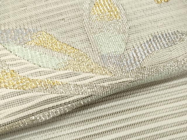 平和屋着物＊夏物　八寸名古屋帯　絽綴れ　唐草文　金銀糸　正絹　逸品　CABL7442fb