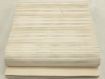 平和屋着物＊夏物　八寸名古屋帯　絽綴れ　横段文　銀糸　正絹　逸品　CABL7446fb