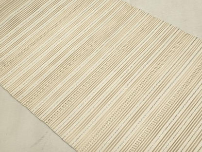 平和屋着物＊夏物　八寸名古屋帯　絽綴れ　横段文　銀糸　正絹　逸品　CABL7446fb